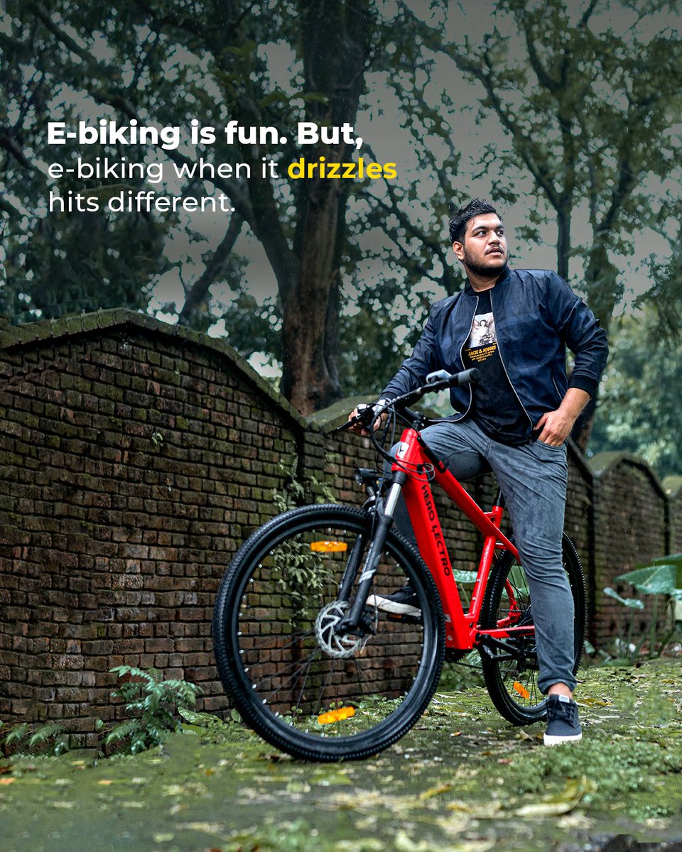 HeroLectro's tweet photo. Tag someone you wanna go on a magical e-bike date with when it drizzles!
.
.
#HeroLectro #Hero #CityCommute #CityExploration #eCycles #ebikes #Cycling #ElectricVehicle #FutureOfCommute #RideTheCharge #RideWithPride #WantItFlauntIt #MonsoonSeries #Rain #RainyDay #HeroLectroF3i https://t.co/QTFhM3g9e8