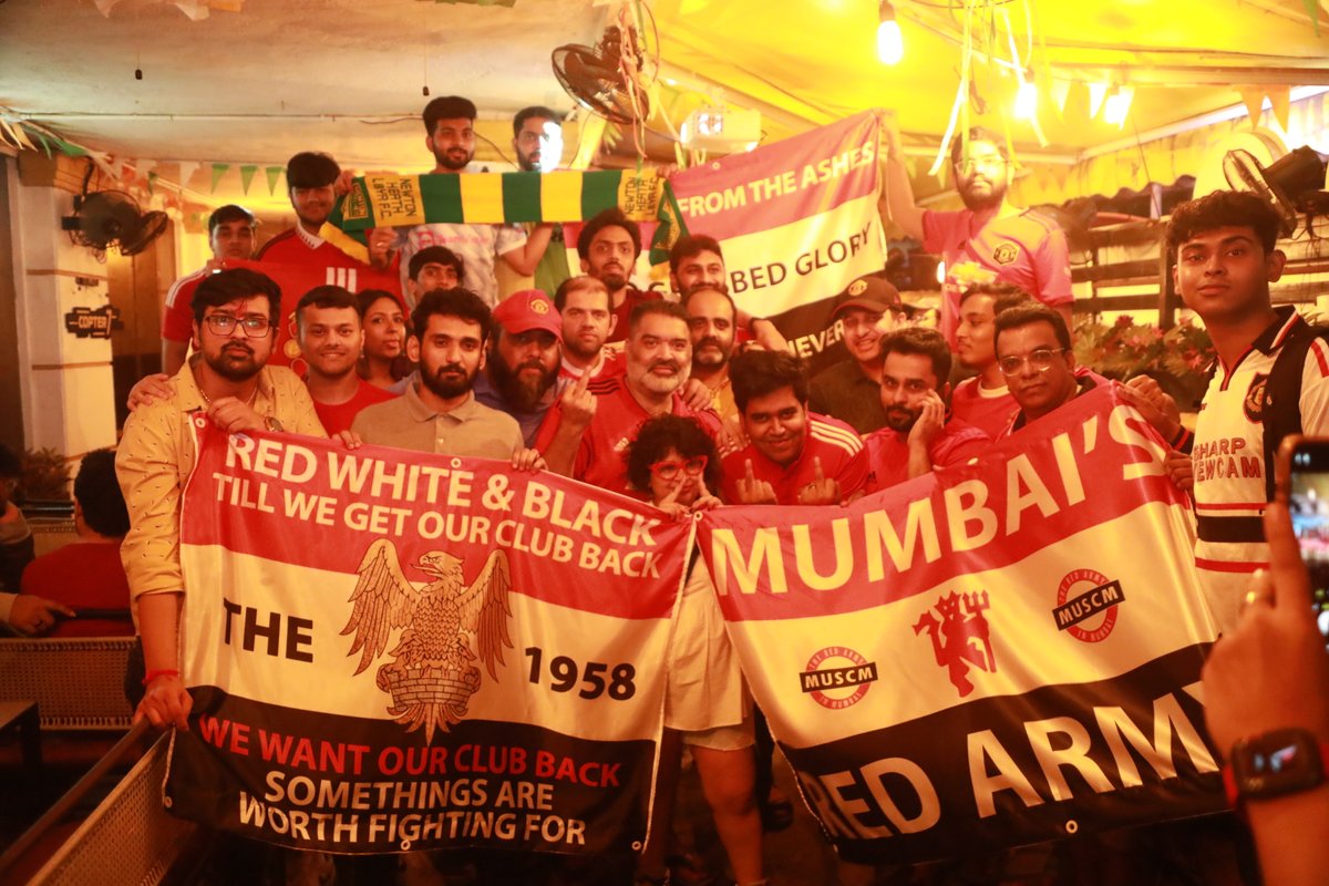 Massive respect to our brothers and sisters at <a href="/ManUtdMumbai/">MUSC Mumbai</a>

The first MUSC group we have contacted willing to openly make a stand.

The 1958 flag. 

If you support United and want the Glazers out then you’re in The 1958.

We look forward to more MUSC support

Never lose hope 🇾🇪