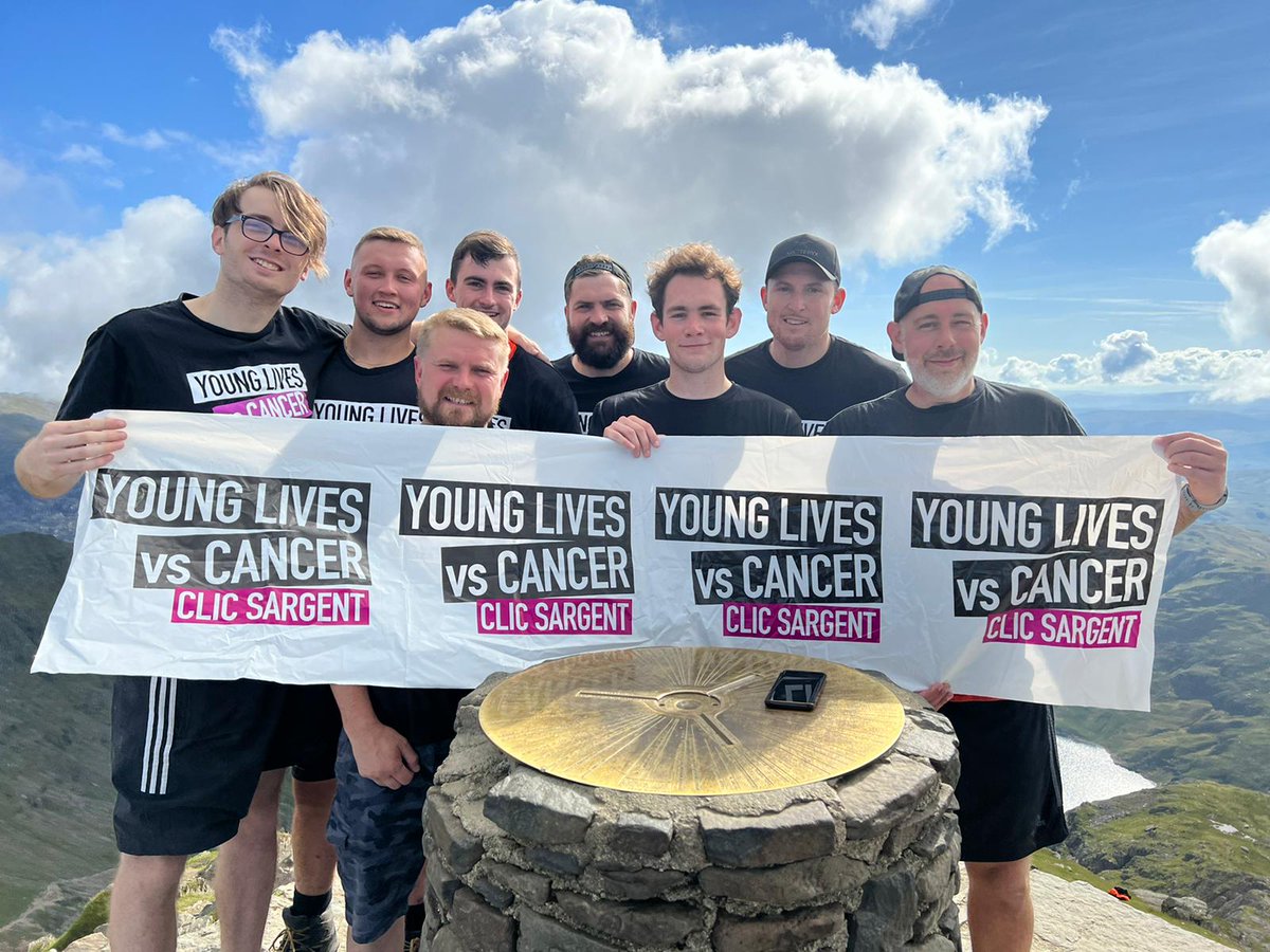 soph_meadows's tweet photo. Joe &amp; friends from #Rhyl smashed their 3 Peaks challenge this weekend - raising over £1,500 for 
@YLvsCancer in memory of their friend Steven. Such a huge achievement! Thank you✨ https://t.co/5vU6iy3DJ4 #northwalestweets #hiking #3peaks #TuesdayMotivaton https://t.co/6K5NL7jLzj