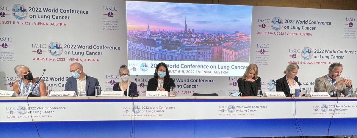 Final #WCLC22 press conference headlines by <a href="/dustywater/">Dusty Joy Donaldson</a> and Drs. <a href="/charlesrudin/">Charlie Rudin</a>, Bellinda King-Kallimanis, <a href="/NarjustFlorezMD/">Narjust Florez, MD, FASCO</a>, <a href="/peters_solange/">Solange Peters</a>, <a href="/renellemyers/">Renmye</a>, <a href="/BrendonStilesMD/">Brendon Stiles</a> - thanks to <a href="/IASLC/">IASLC</a> for highlighting some of the important work presented here! #LCSM