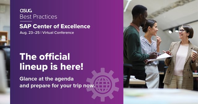 StefanosPougkas's tweet image. Check out the agenda for #ASUG Best Practices: #SAP Center of Excellence! Whether your business is looking to leverage ALM, learn about the #SAPService and #SAPSupport portfolio, or delve into the SAP Roadmap Explorer, there&apos;s a right track for you. bit.ly/3P3Q70Q