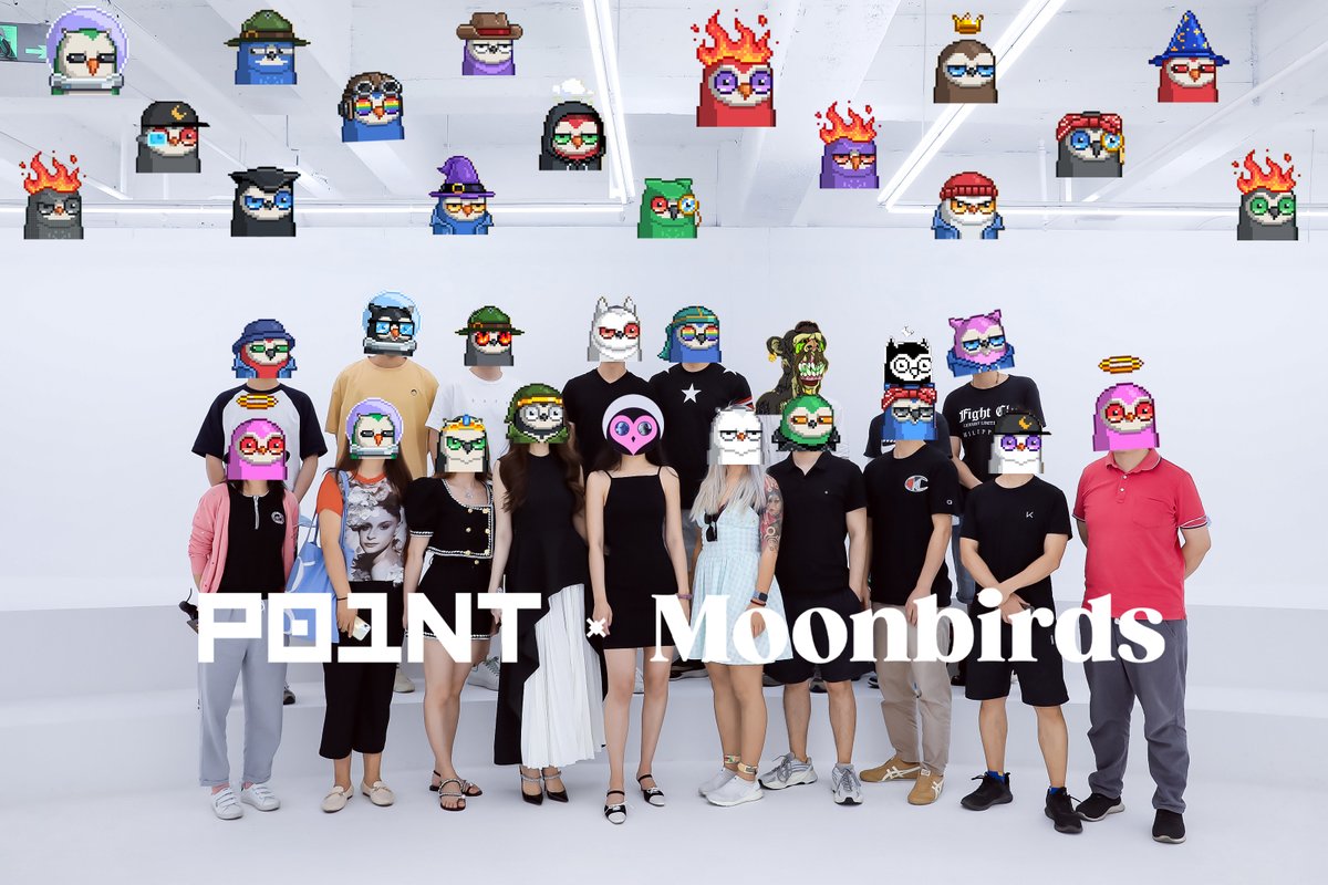 BlockCreateArt's tweet photo. P01NT × @moonbirds
"🦉Back to IRL Nest"
@kevinrose @smartdou @stellamiaomeow @aimee0312 @sunsunbohan 

#NFTCommunity #exhibitions #Meetup https://t.co/cshICks1cU