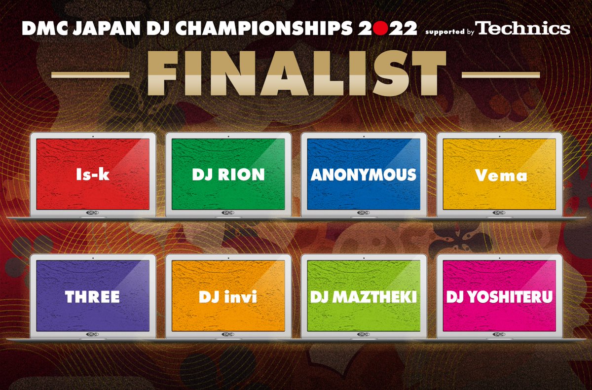 日本大会の予選結果発表！8名のファイナリストが出揃いました。 dmc-japan.jp/news/2022_fina…
