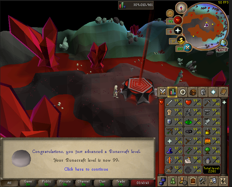 GametasticOSRS's tweet photo. 99 rc, maxed gamer soon enough :) https://t.co/AWHsSXBHQD