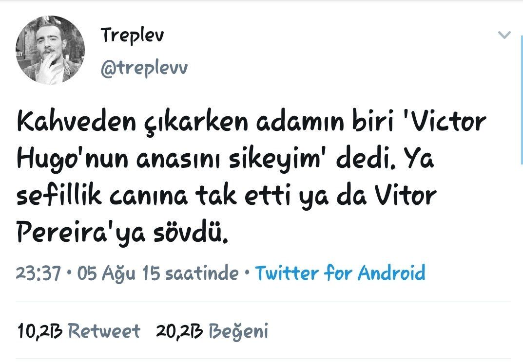 mizah_tc's tweet photo. Hugo: Ben senin ananı s*keyim aç sefil.

#ogretmenlertekyuerek #AliKocİstifa #FBvUEMR #ogretmenlertekyurek #GenelAf #Bitcoin #Varisu #Cigli #Karsiyaka #Fenerbahce https://t.co/9eeI9CjXIq