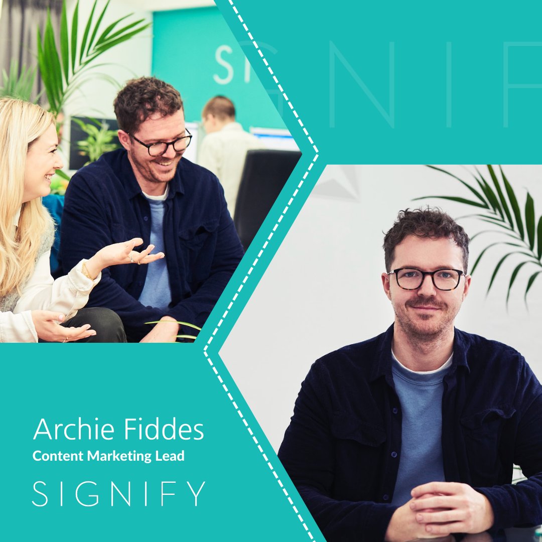 SignifyDigital's tweet photo. Meet Signify's Content Marketing Lead Archie Fiddes. With a deep understanding for content marketing plus an eye for analytics, Archie brings a passion for creating cornerstone content.
Find out more here: https://t.co/TwYDxq0tSa #SignifyDigital #MeetTheTeam https://t.co/ri3CVHpywq