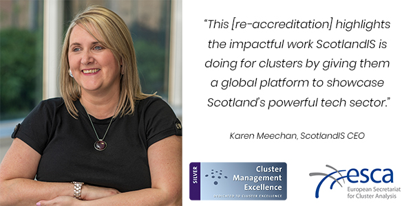scotlandis's tweet photo. ScotlandIS has been awarded once again with Silver Cluster Management accreditation!
Currently the only cluster organisation in the UK to hold Silver status, we're proud that our work to grow the #tech clusters in Scotland has been recognised once again.
https://t.co/rGy40ukUaG https://t.co/Ya2Q1BwM43