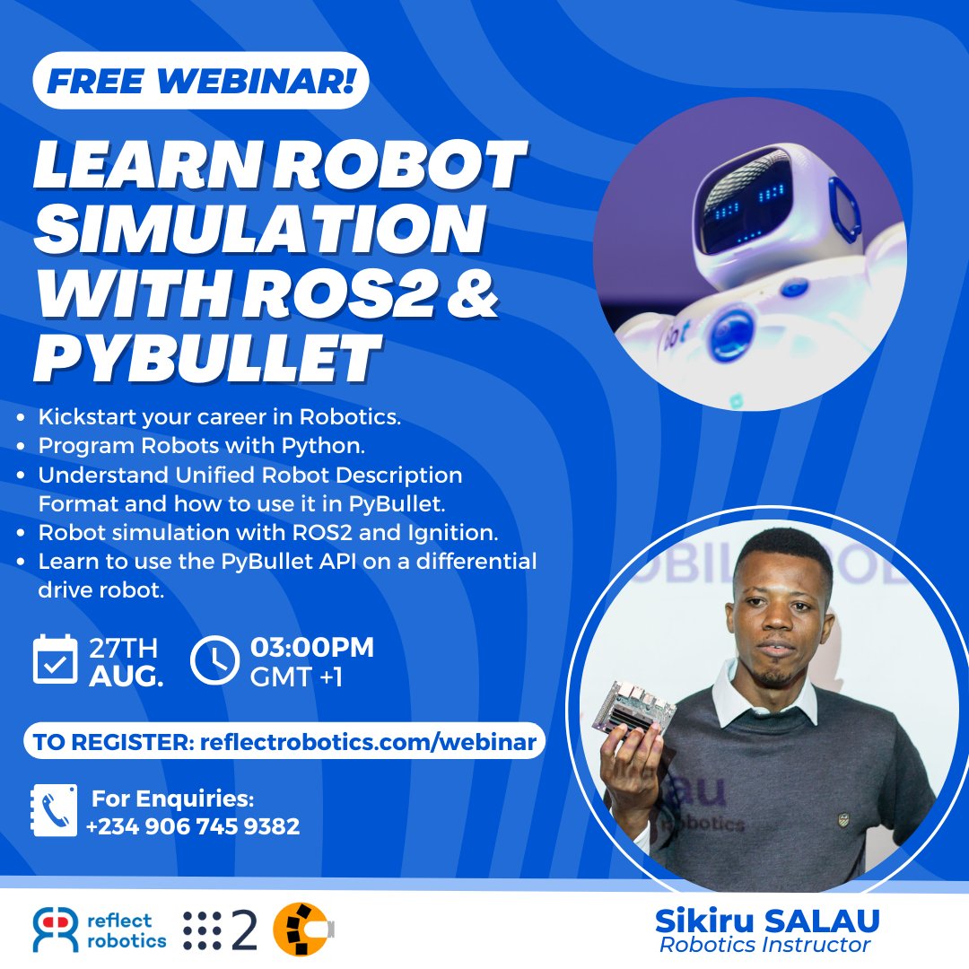 It's safe to say people have heard about robotics, don't really know much about it &amp; are scared to try because they've heard that you need to know maths and programming to be in this field.
#roboticsengineering #robotics #womeinengineering #python #pythonprogramming #freewebinar