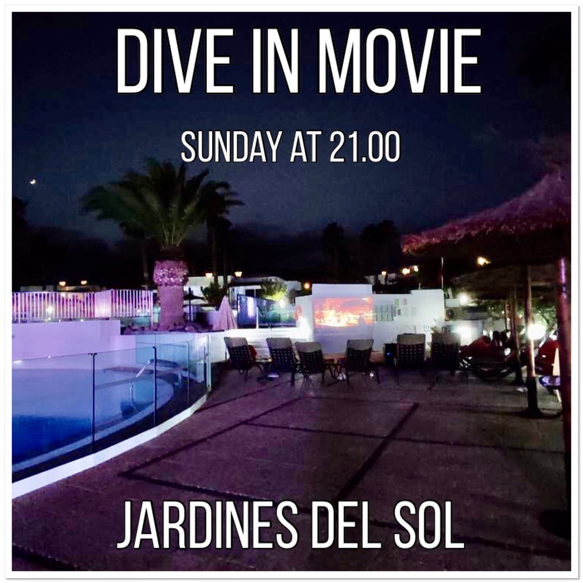 silviavalent2's tweet photo. Do not miss our Dive in Movie Night on Sunday at 21.00🎬🎦🎞🍿#Jardinesdelsol #playablanca #lanzarote #canaryislands #canarias #cinema #night #movie #stayvacationed #holiday #family #moments https://t.co/tVO89BSkG5