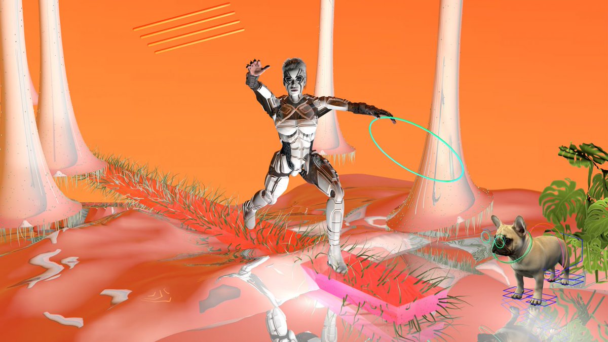 ESA_de's tweet photo. 🇨🇭Dieses Kunstwerk für #ArtforArtemis stammt von Katrin Niedermeier von der #BaselSchoolofDesign. In ihrem Kunstwerk entdecken ein weiblicher Cyborg und ein Hybridhund neue Welten.
Alle Kunstwerke werden Ende des Monats in Bremen ausgestellt. https://t.co/AbiPxs8Sfv https://t.co/AAHWV3glFC