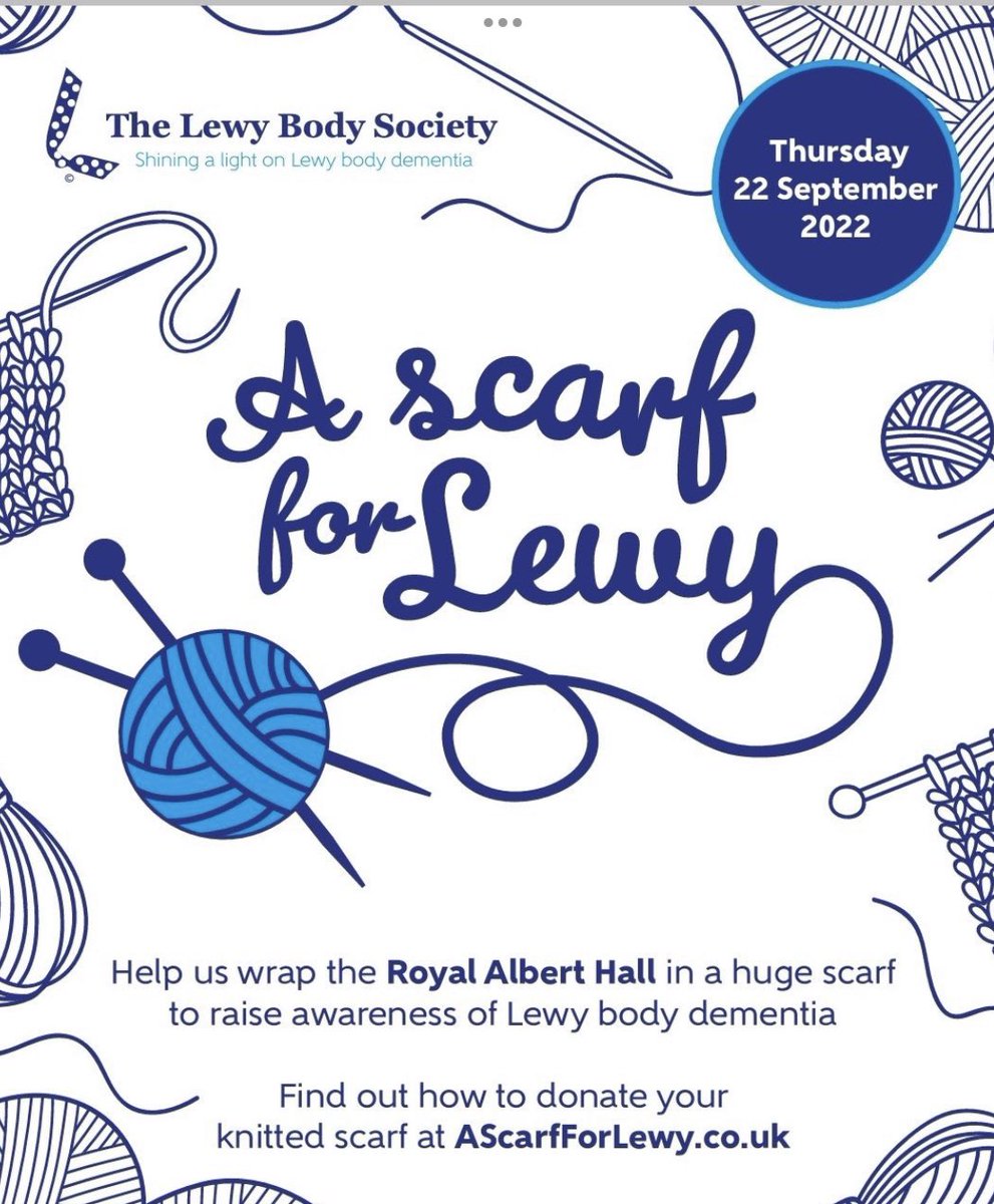 Scarves knitted and ready for posting for lewy 🧣great campaign to raise awareness 👍🧶#lewybody #dementia #AScarfforlewy