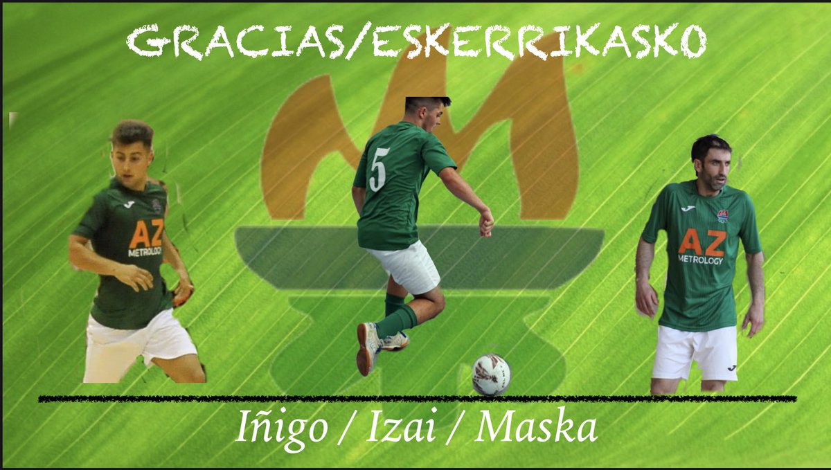 Hoy toca anunciar la baja de 3 de nuestros jugadores.

El que fuera uno de nuestros fichajes la temporada pasada (Iñigo), a nuestro joven katxorro del salazar (Izai) y a nuestro viejo rockero (Maska).

Desearos mucha suerte en vuestras nuevas etapas! #SomosSanJuan