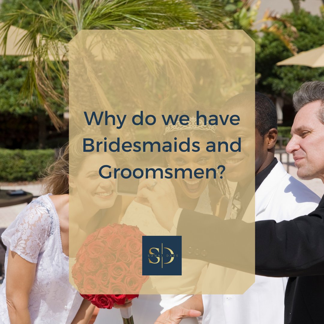 This is a tradition that quite possibly dates all the way back to Ancient Rome. Roman law dictated that 10 witnesses be present at every wedding. Aside from witnessing, the purpose of bridesmaids and groomsmen was to ward off evil spirits. 

#WeddingTraditions