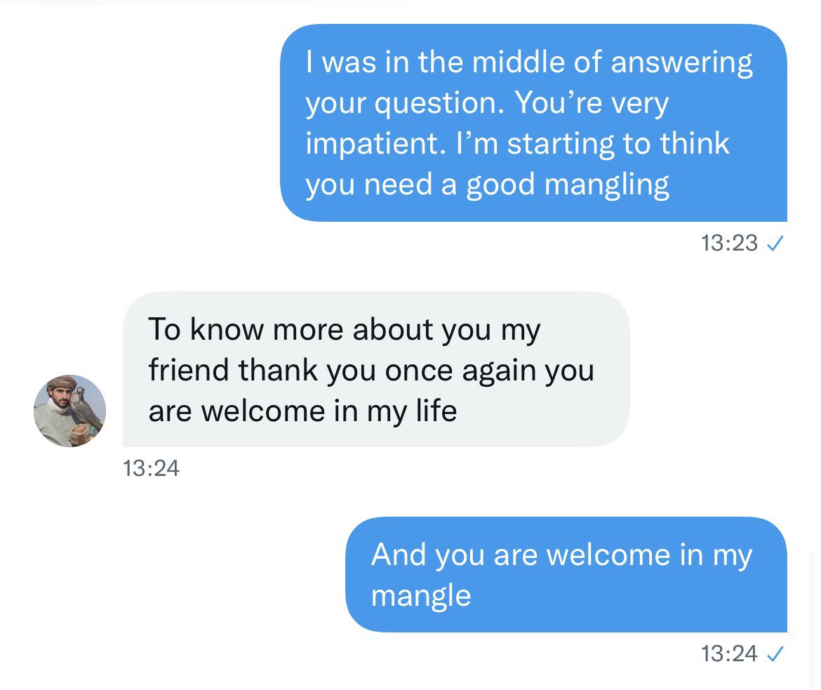 deathtospinach's tweet photo. It’s quite a moment in a girl’s life when she is contacted by the Crown Prince of Dubai who wants to get to know her

Finally after so many peacekeeping soldiers, so many Keanus and so much heartache, a life of jewels, fast cars and as much falafel as I can eat awaits me

💎🏎🧆 https://t.co/vkiQQ0gKvp