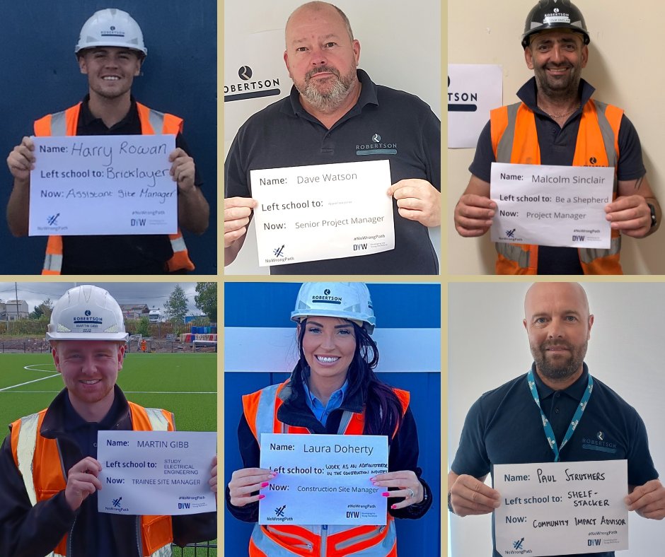 As exam results are delivered in Scotland today, some of Team Robertson share their successful career paths to reassure and inspire those receiving results today #NoWrongPath. @DYWScot #Construction #career #SQAresults robertson.co.uk/early-careers