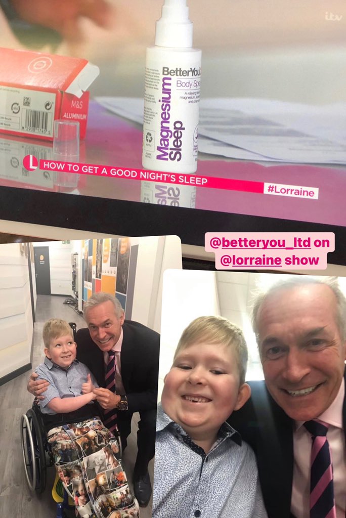 Good morning <a href="/DrHilaryJones/">Dr. Hilary Jones MBE</a> so nice to see you recommending <a href="/BetterYou_Ltd/">BetterYou</a> magnesium sleep <a href="/lorraine/">Lorraine</a> <a href="/ITV/">ITV</a> I’ve been using the junior magnesium with lavender for a few years,  it’s amazing, I love it, I do sleep longer too, #Sleep #migraines #Restlesslegs #lorraine #hugsfornoah