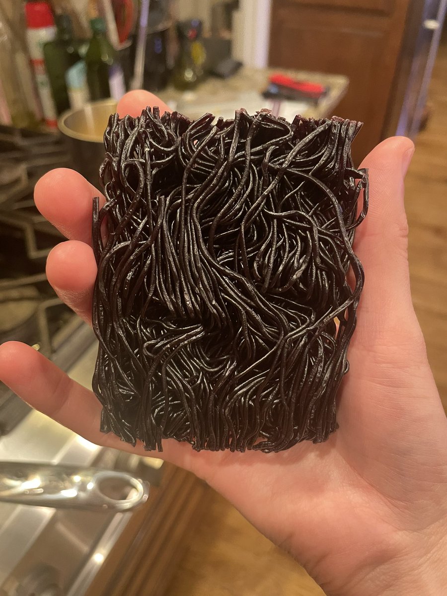 ZMarfanoid's tweet photo. This ramen looks like it’s from the upside down or it’s mangrove roots from @Minecraft … very spooky and very yummy #yummy #Minecraft #minecraftirl #Food #FoodieBeauty #Foodie #goth #gothegg #spooky https://t.co/aAUhQVNV1H