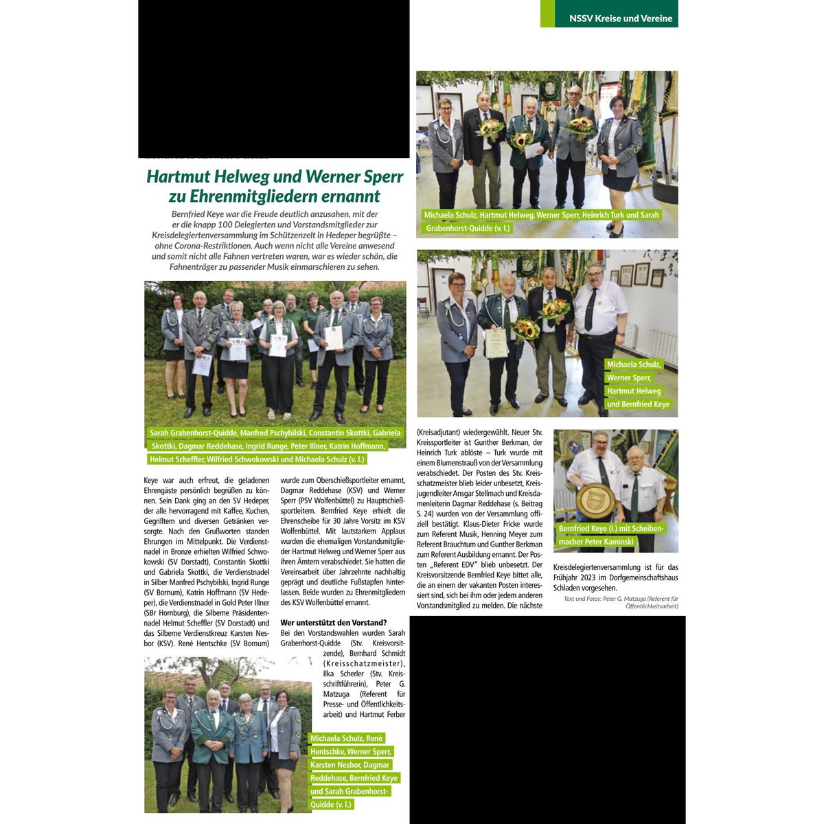 Dorstadt_38312's tweet photo. Zeitschrift „Der NordDeutsche Schütze“, Ausgabe 07 &amp; 08/2022 (Juli &amp; August 2022), Seite 25

#Dorstadt #Oderwald #Wolfenbüttel #Schaufenster #KSV #Kreisschützenverband  #Kreisdelegiertenversammlung #Ehrung #Jubiläum #Schützenzelt #Hedeper #Matzuga https://t.co/m048lcFZeO
