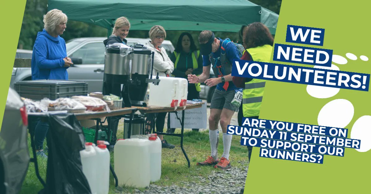 BrathayEvents's tweet photo. If you don’t fancy running 25K or 50K on the 11th September, could you lend a hand to help our runners?  We will need marshals on the course and at the finish line. 

All that’s needed is enthusiasm and the time to spare.

If you can help, email: running@brathaychallenges.com https://t.co/o1VrXXsDVp