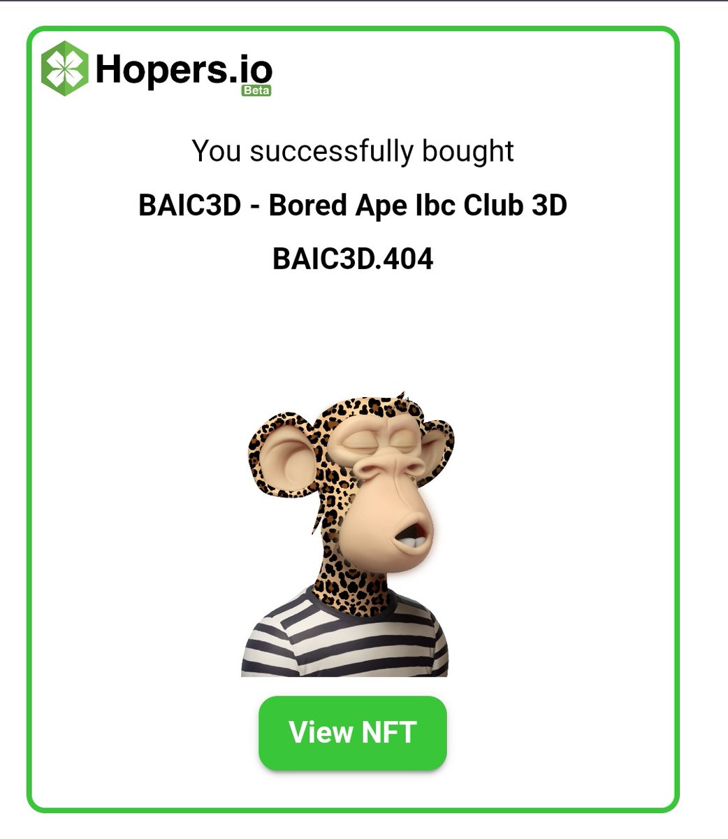 Just got me a #BAIC3D @BoredApeIbcClub