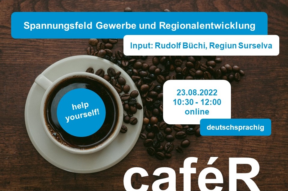 Was kann die Regionalentwicklung bei der Förderung und Vernetzung von gewerblichen Unternehmen leisten?   Ruedi Büchi zeigt uns am caféR vom 23. August auf, wo Herausforderungen liegen und wie diese angepackt werden können.
<a href="/SECO_CH/">SECO</a> #NRP 
Mehr dazu: regiosuisse.ch/agenda?event-i…