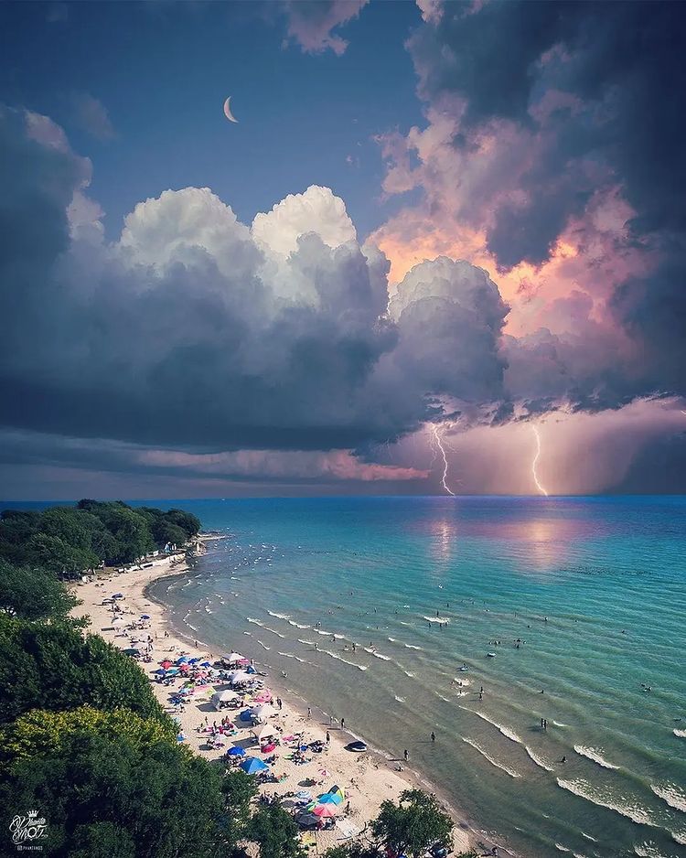 Have your ever enjoyed rain at beach?
