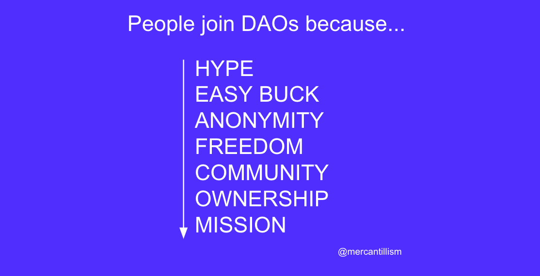 mercantillism's tweet photo. Joining a #DAO? What's in it for you? https://t.co/djCqnNP9tn
