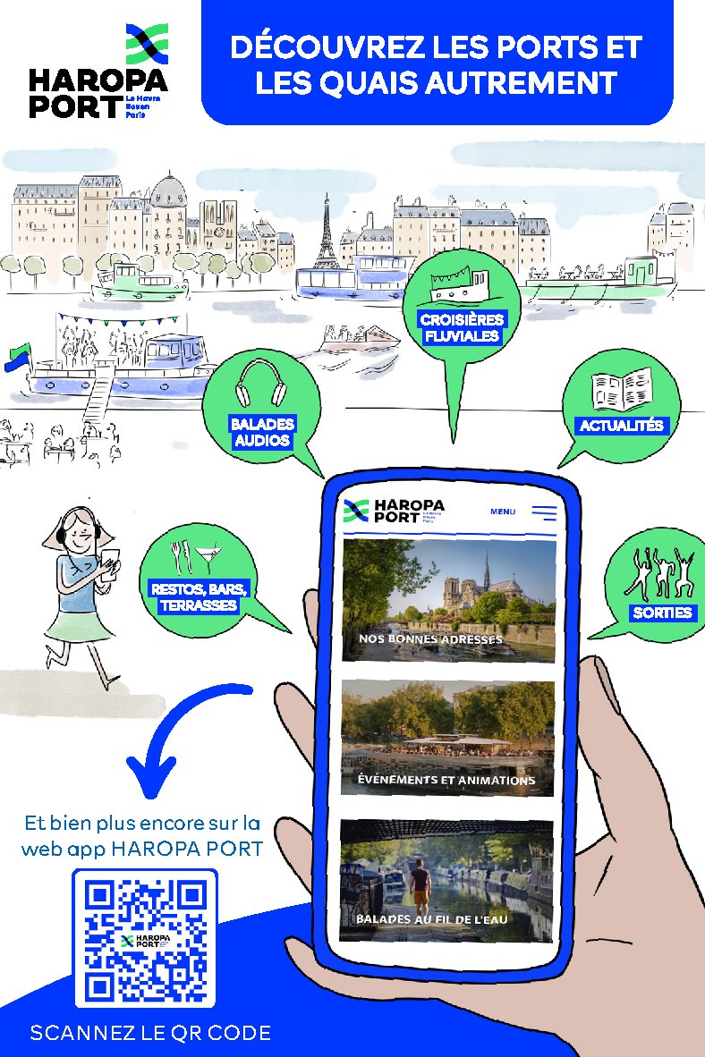 ☀️ En quête de bonnes adresses, d'événements, de balades cet été  ? Montez à bord de notre #webapp dans laquelle vous trouverez tous les bons plans à (re)découvrir sur les quais &amp; ports franciliens. Pour embarquer, c’est par ici 📲  haropaport-paris-webapp.com
