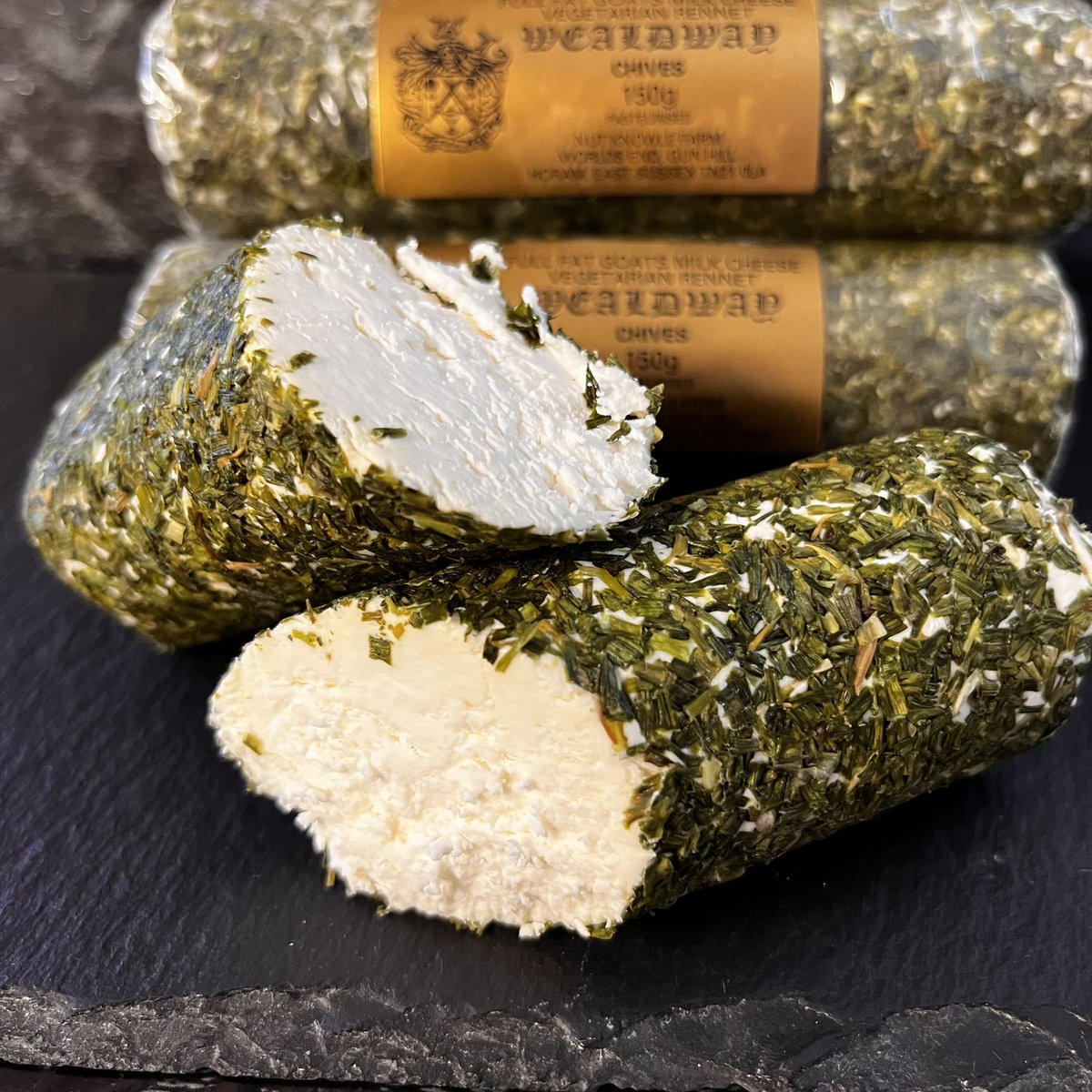 TheCheeseHut1's tweet photo. #morning #cheese #lovers On a #beautiful #summersday what better than than a #lovely #fresh #goats cheese Our #Cheeseoftheweek is #Wealdway coated in #chives These #lemony #cheeses are made #GunHill nr #Horam #EastSussex #pasteurised & #Vegetarian & only £5.50 this week!! https://t.co/YOFroa8BC0