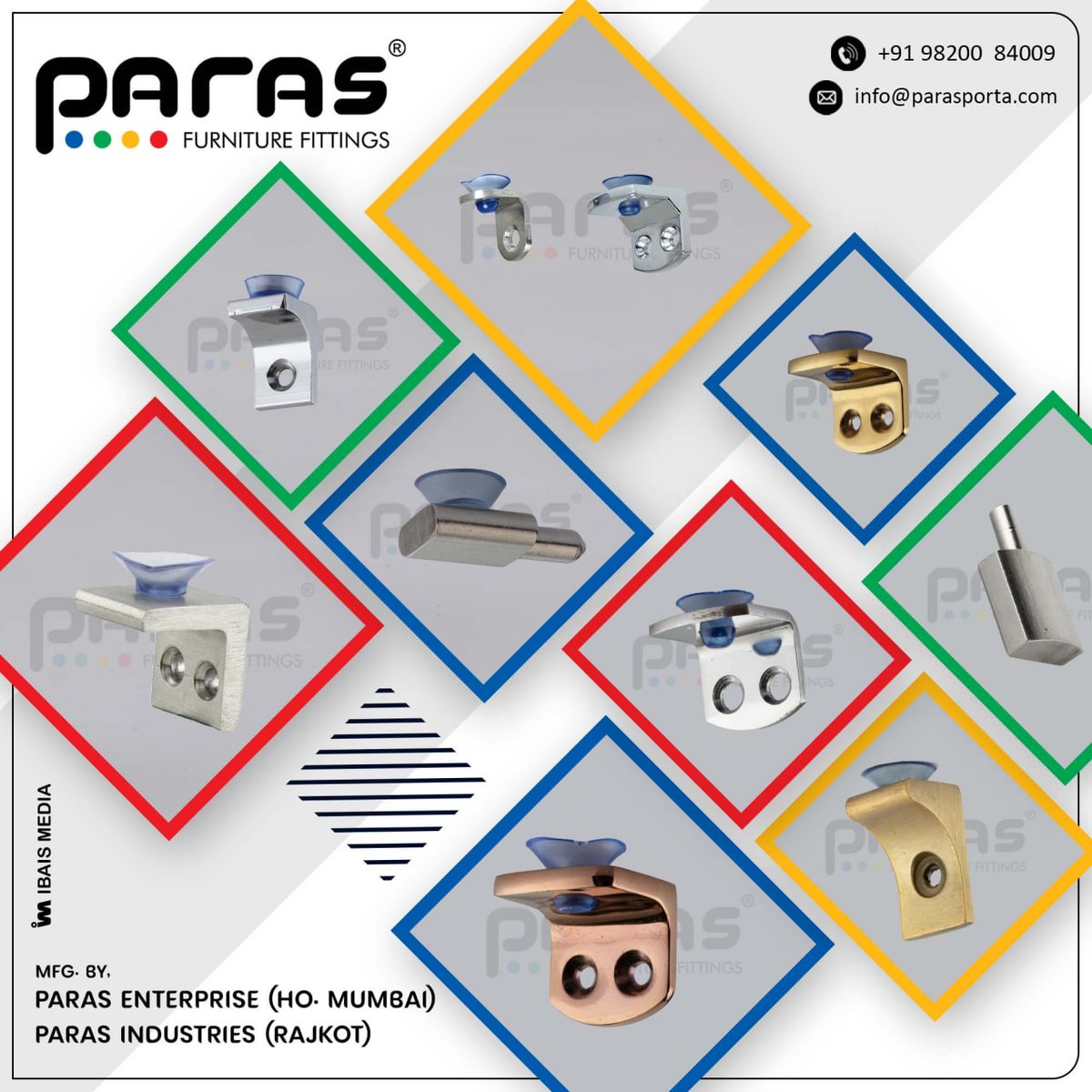 ibais_hardware's tweet photo. PARAS ENTERPRISES (MUMBAI)

For enquiry via WhatsApp click: 
https://t.co/hrw4vzRBms

Mr. Nitin Shah - 98200 84009
Mr. Priyen Shah - 98335 44893
#shelfbat #premiumkadi #maindoorhandle #kitchenjali #babylatchhardware #khutihardware #mirrorcap #knobhardware 
.
@IBAISMEDIA https://t.co/udvpsb3mLI