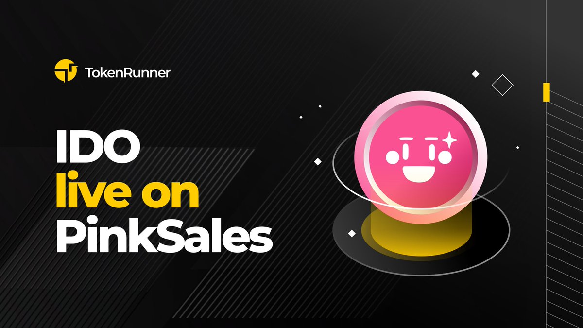 TokenRunner fair-launch live on Pinksale, 2022.08.09 16:00 (UTC) pinksale.finance/launchpad/0x23…

🎁Launchday buyback event for first 300 participating wallets

Join the community: t.me/tokenrunner 

#Tokenrunner #fairlaunch #IDO #Pinksale #launch #TKRN #BNB #BUSD #BNBChain