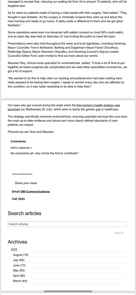 On #BHRUHT news letter update Endometriosis Awareness Week cover