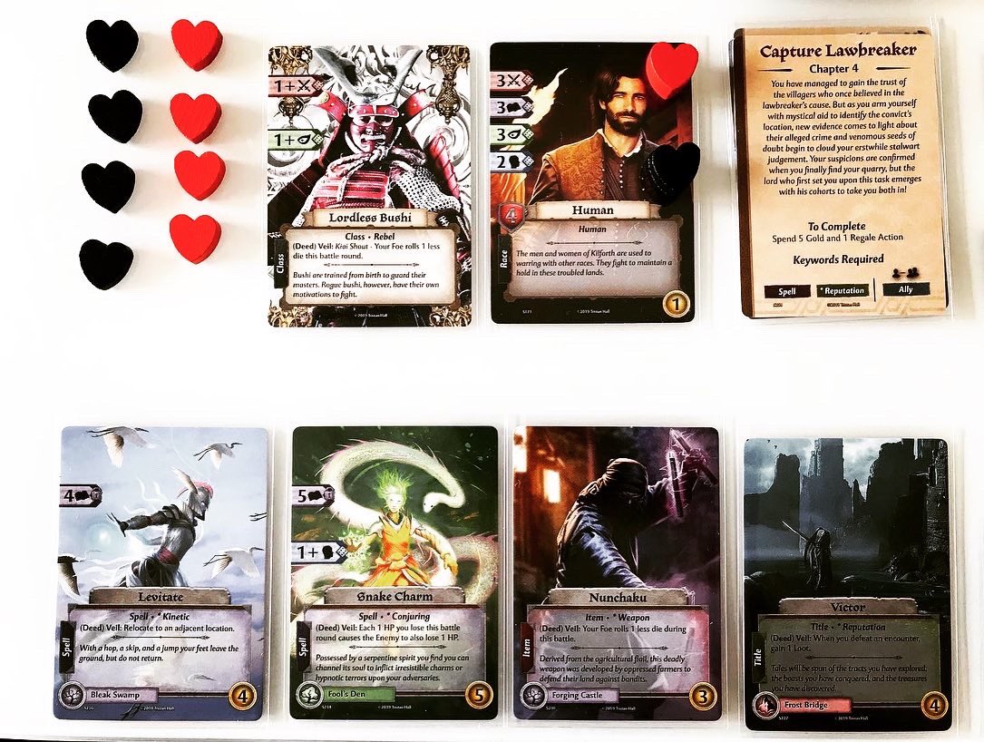 A_deck_of_51's tweet photo. Going forth in Kilforth, once again. Pound for pound, and card for card, this is one of the best adventure-game series money can buy. Highly recommended. @Ninjadorg @Quahogmire #boardgames #tabletop #gamenight #kilforth #adventure #solo #cards #deckof51 https://t.co/8jxIAgcTQe