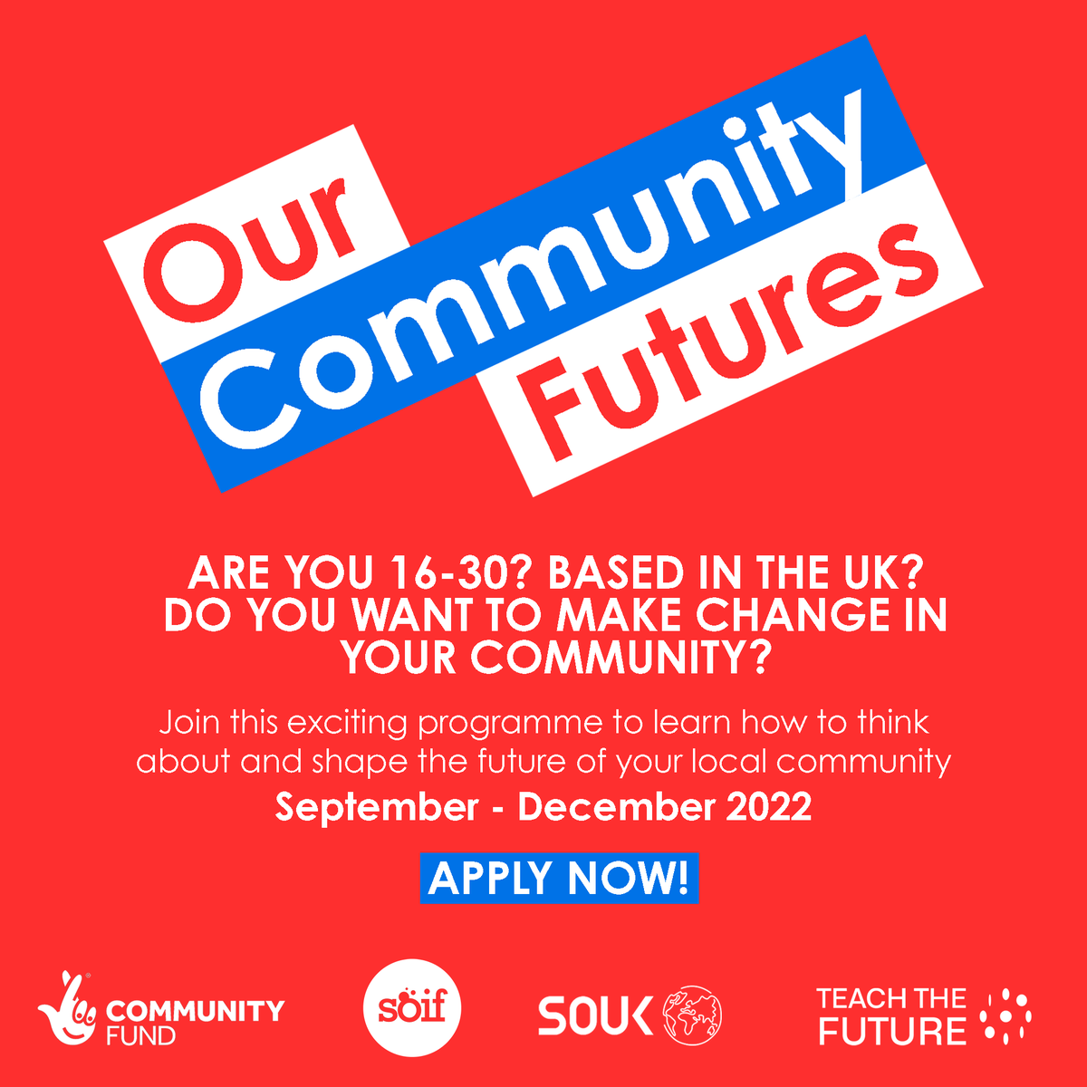 CUSP_uk's tweet photo. Aged 16-30? Based in the UK? Passionate about the future of your community? Apply now to @SOIFutures's #OurCommunityFutures, a 3-month programme for young people to develop #FuturesThinking skills, #vision a future in your community &amp; initiate #change → https://t.co/f9tczGoGmo https://t.co/60V8rUuLjR