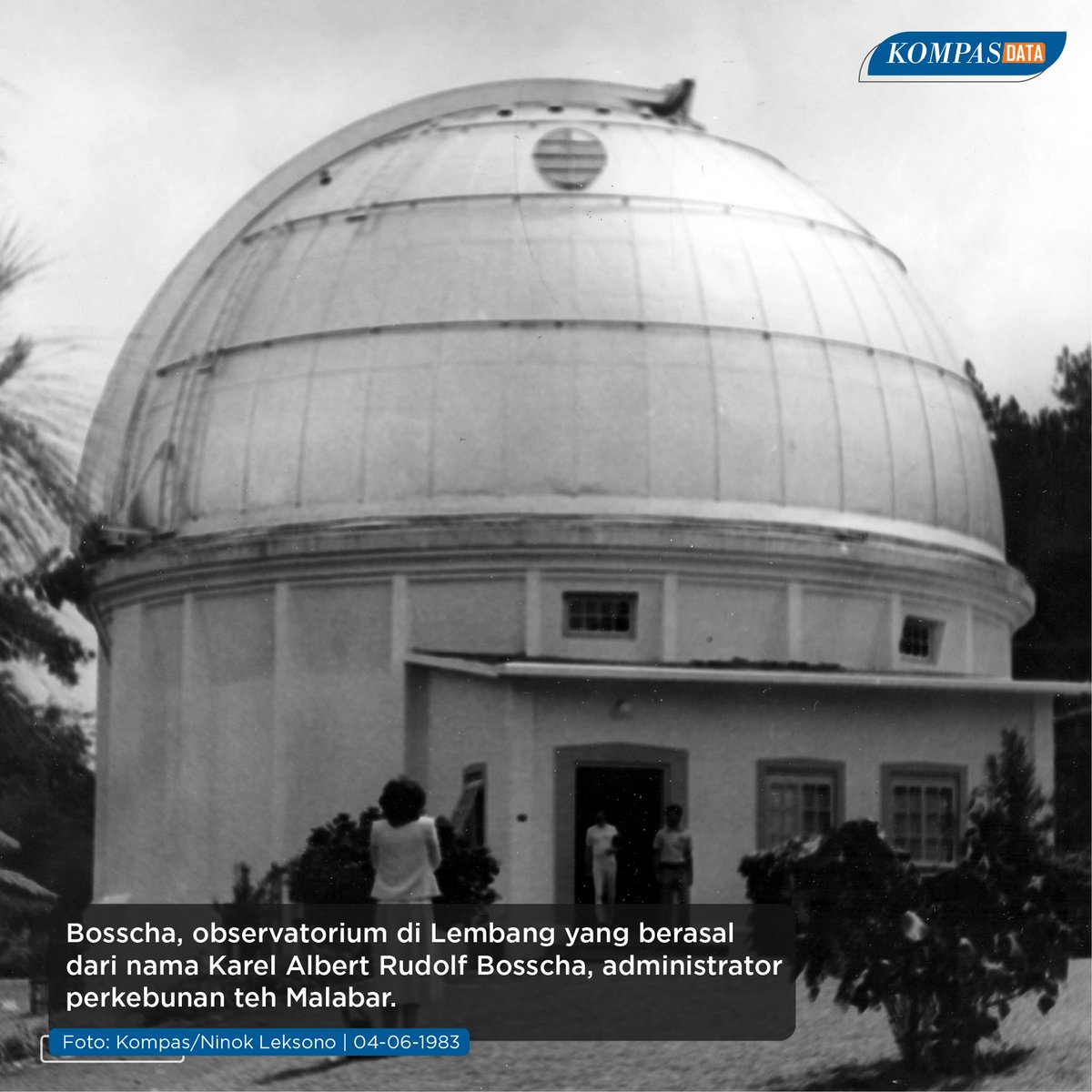 KompasData's tweet photo. Bosscha yang lahir di Den Haag, Belanda, mengakhiri usia di Malabar. Pada akhir hayatnya, Bosscha meninggal beberapa saat setelah dianugerahi penghargaan sebagai warga utama Kota Bandung dalam upacara kebesaran di Kota Bandung. https://t.co/7gPTsCgUp0
#ArsipKompas #Bosscha https://t.co/hH3aWnPBQL