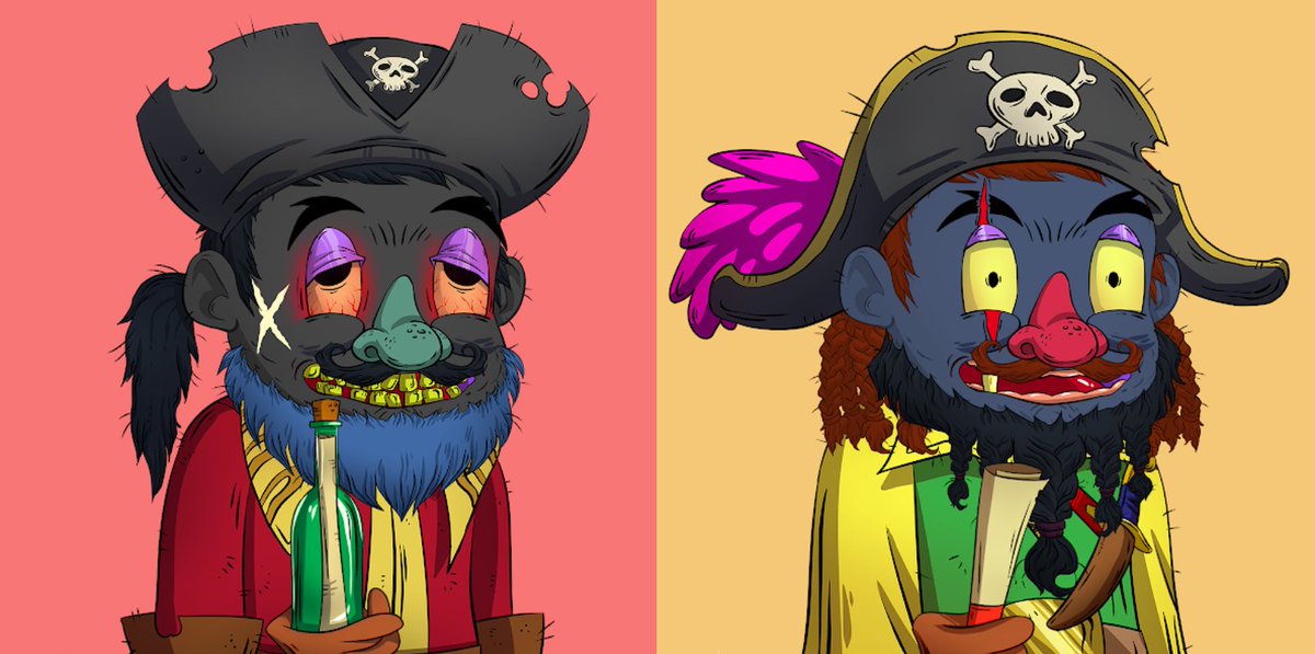 <a href="/WellermenNFT/">Wellermen</a> One in the bottle, and one outside... Two different captains 🏴‍☠️🏴‍☠️