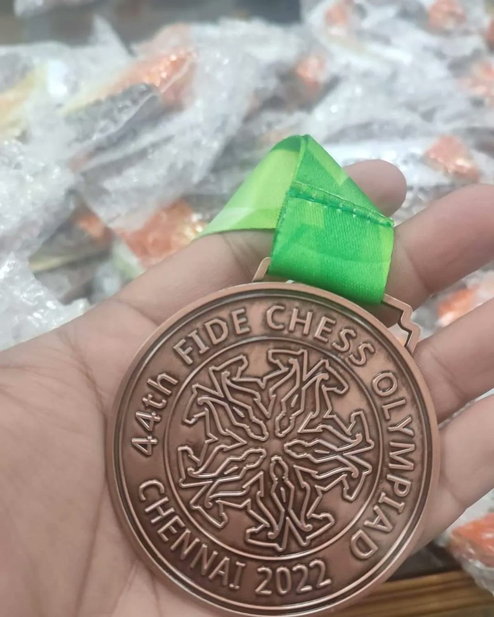 KQChessIndian's tweet photo. A first look at the stunning medals of the 44th FIDE Chess Olympiad 2022.
August 9th ( Chennai, India )
#KqchessIndian #Chess #IndianChess #worldchess #ChessOlympiad #Chennai #ChennaiChessOlympiad #ChennaiChess22 #men #women #WomenChess #menchess #ChessOlympiad2022 https://t.co/PdF7UOnzDi
