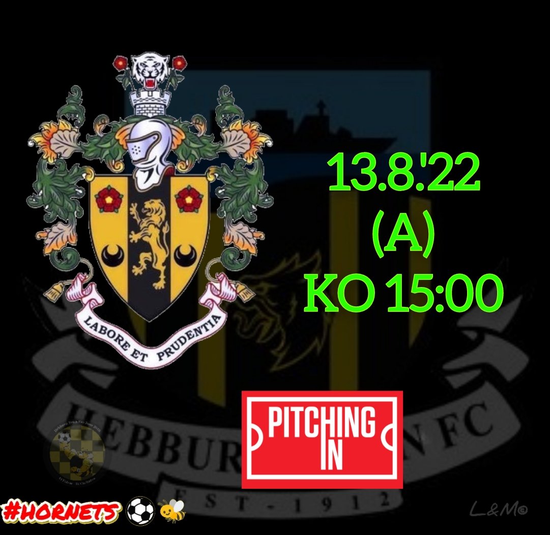Starting the league with an Away game 🚍  ⚽🐝 🟡 ⚫  

4️⃣ Days to go ⏳ 

#hebburn #hornets #football #supportyourlocalteam #grassroots #nonleague #upthehornets

Edit L&amp;M (Liz&amp;Mon)