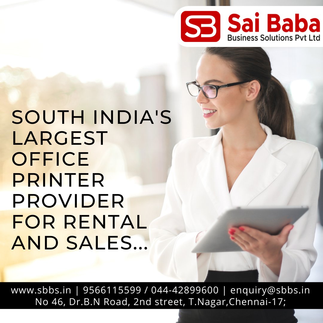 Upgrade the printer as and when the need arises
For best services contact 044-42899600/ 9566115599.
Email: enquiry@sbbs.in
Visit: saibabadocsol.com/office-laser-p…
#southIndiasbest #printer #rental #sales #smarttouch #windows #mac #linux #environment #technology #Preventdamage #Ourclients