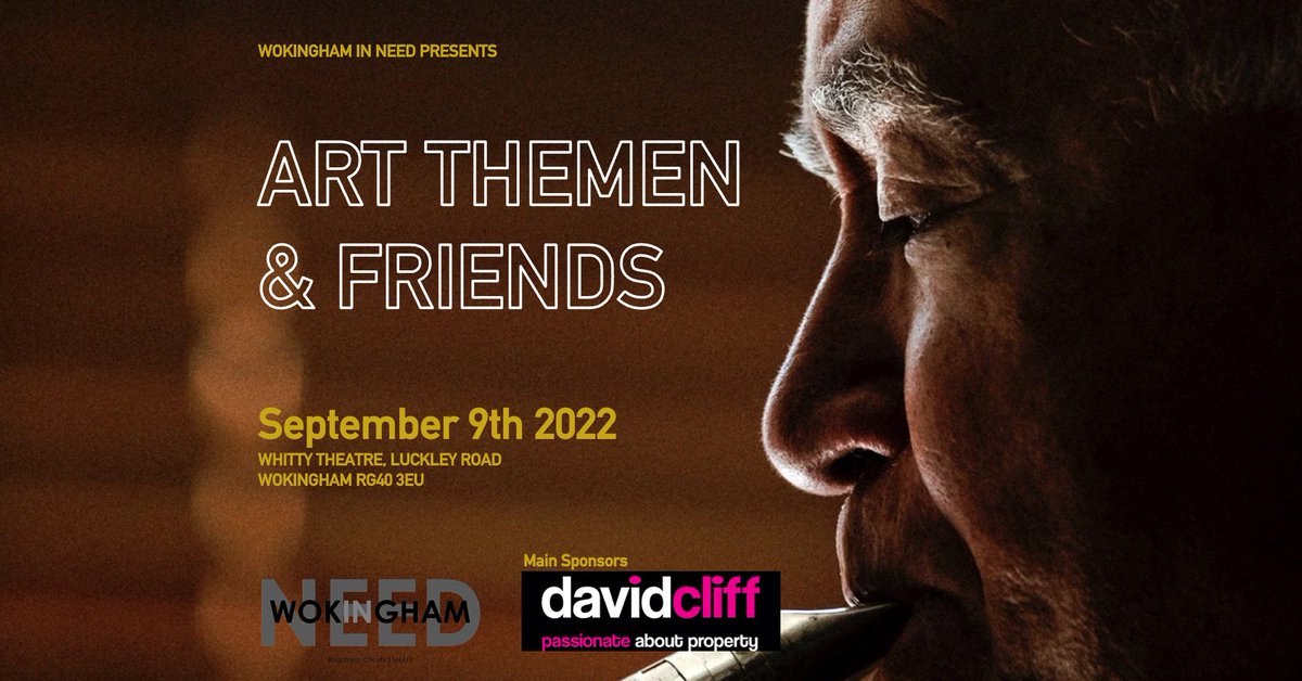 🎷 ONE MONTH TODAY! After last year’s sold out show, Art Themen &amp; Friends will again be playing in #Wokingham on Fri Sep 9th 2022 in aid of Wokingham in Need! 

Book tickets online here: ticketsource.co.uk/wokinghaminneed

#Jazz #JazzLive #LoveWokingham #Woky