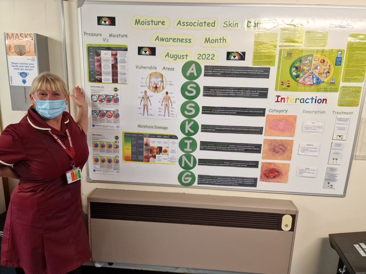 PlymAcuteStroke's tweet photo. Fantastic board from Cath! Interactive section for Moisture Associated Skin Damage Awareness Month! #teammerrivale #tissueviability
@TVteamDerriford @UHP_NHS @DerrifordNurses @StephenHeath100 https://t.co/wOF1bq6wyW