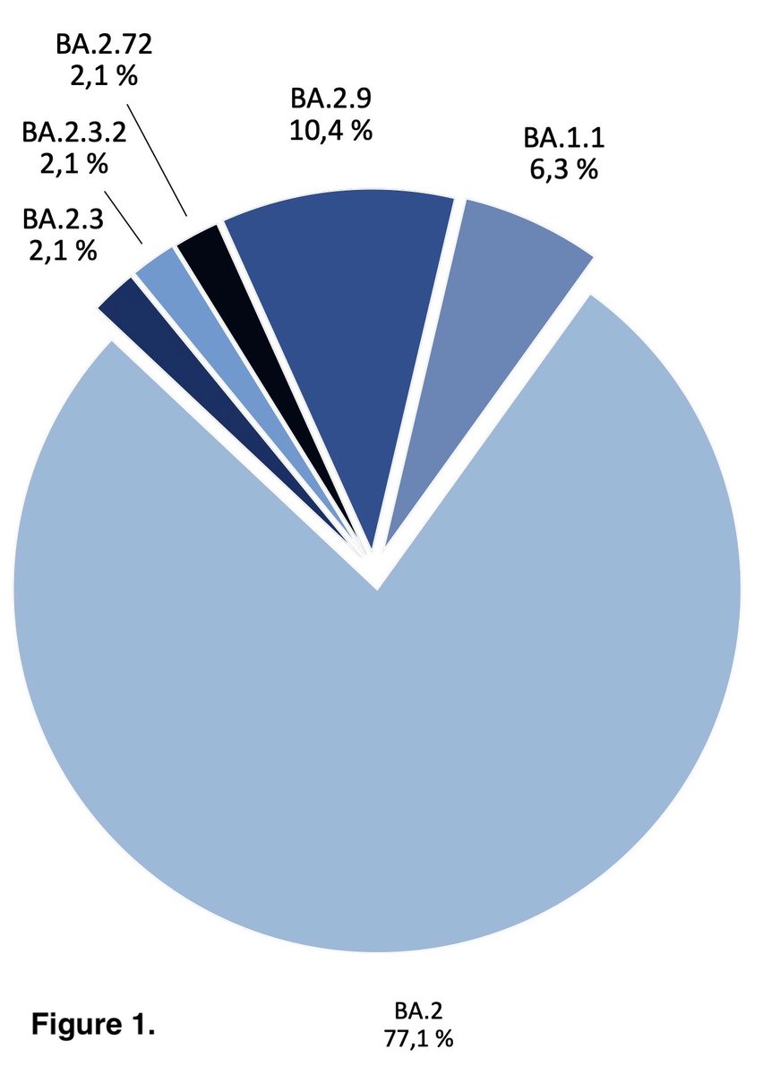 ProcomcureNGS's tweet photo. Our data from a recent pipeline validation using 48 positive Covid samples from spring 2022 in comparison to recent data from cov-spectrum (https://t.co/W1GA7WuAKY) shows, three months later, worldwide dominant variants are BA.5.1, BA.5.2.1, and BA.5.2 respectively. https://t.co/2ZGgMOaBic