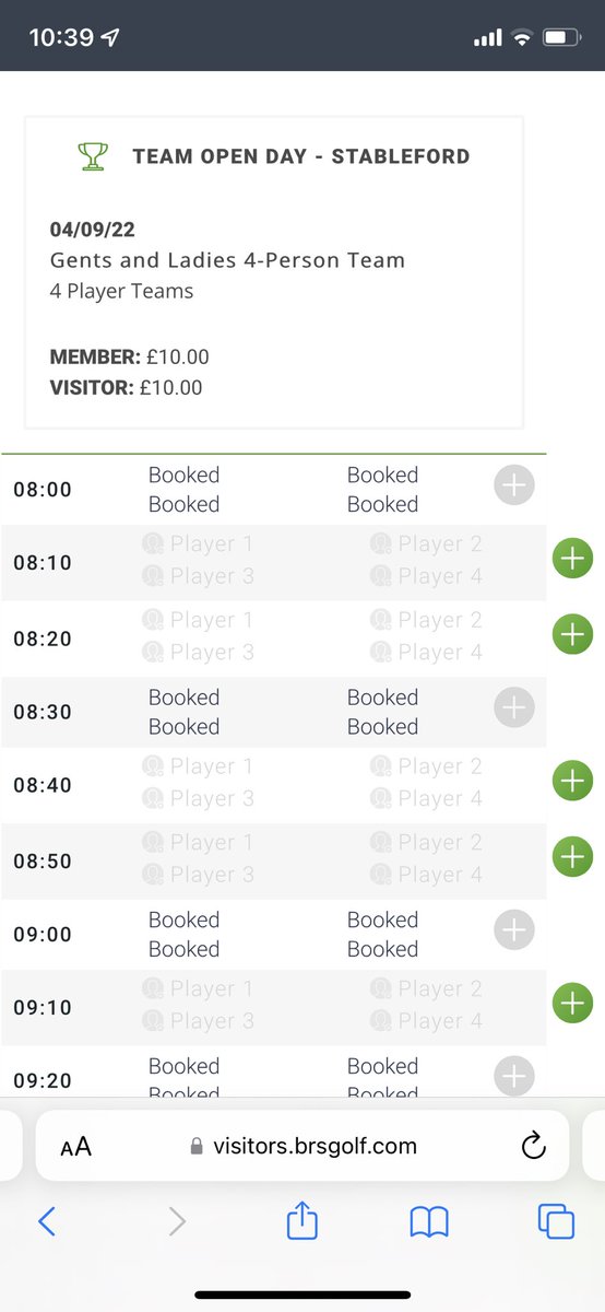 Any other clubs using <a href="/GolfNowUKI/">GolfNow UK & Ireland</a> ‘s <a href="/BRSGolf/">BRS Golf</a> system notice their design layout for iOS devices makes availability for Open Day booking very ambiguous? The option to book only displays if you zoom out. Be interesting to see if those booked on so far are Android users?