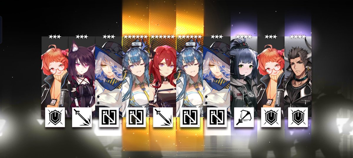 XD I will no longer have gatcha luck for the rest of the year!!!! AAA ! 

BOTH WIFUS CAME HOME! 
#Arknights #Gatchagod