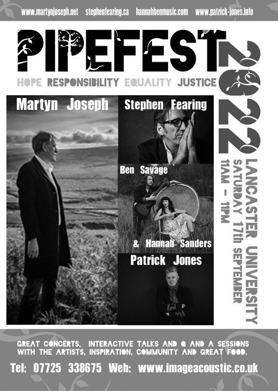 PipeFest (@mjpipefest) on Twitter photo Less than 6 weeks to go now! <a href="/martyn_joseph/">Martyn Joseph</a> <a href="/StephenFearing/">Stephen m.Fearing</a> <a href="/HannahBenMusic/">Hannah Sanders & Ben Savage</a> Patrick Jones Find out more and book tickets from imageacoustic.co.uk/pipefest-2022 Less than 6 weeks to go now! <a href="/martyn_joseph/">Martyn Joseph</a> <a href="/StephenFearing/">Stephen m.Fearing</a> <a href="/HannahBenMusic/">Hannah Sanders & Ben Savage</a> Patrick Jones Find out more and book tickets from imageacoustic.co.uk/pipefest-2022
