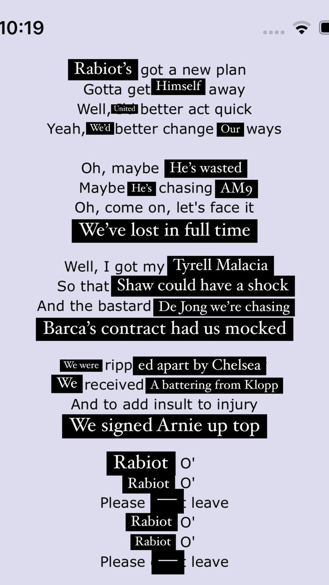 BrandanIsSorry's tweet photo. @StretfordPaddck Chant for Rabiot when he signs to the tune of Cassy ‘O by George Ezra https://t.co/hRlPlMj7bM