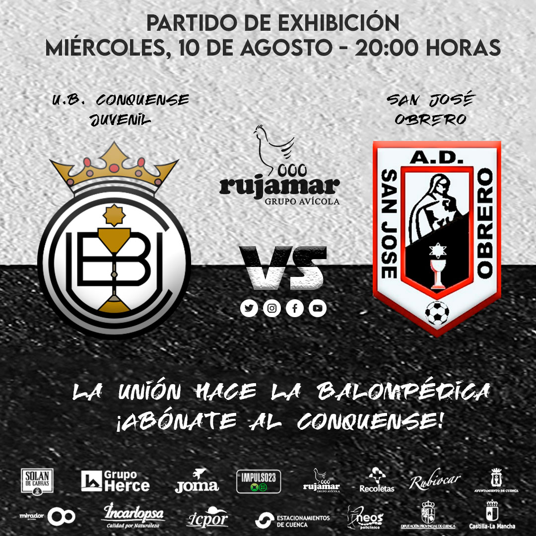 CanteraUBC's tweet photo. 📢 #UBCJuvenil

¡Partido de exhibición de nuestros juveniles contra el @ADSanJosObrero!

Primer test para nuestros 🦁🦁🦁 contra el conjunto rojillo.

🏟 Obispo Laplana
⏰ 20:00 horas

#UniónBalompédica
¡Abónate al Conquense!
#CanteraUBC https://t.co/QzhXW0a4DC