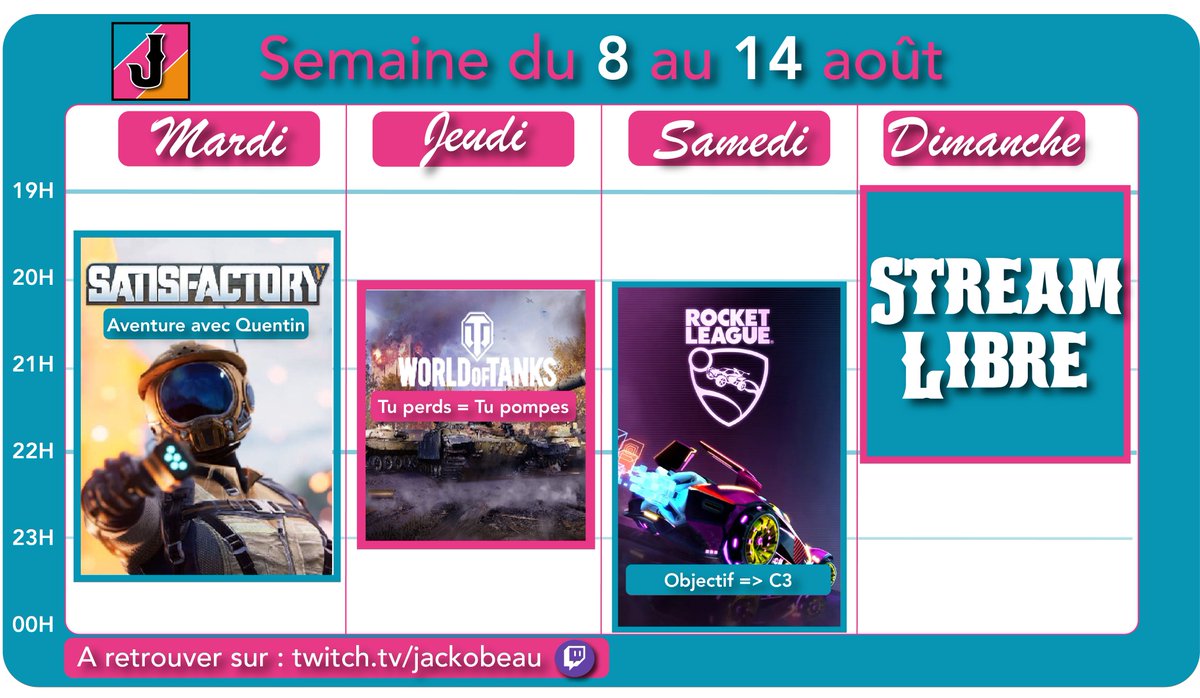 Jackobeau's tweet photo. Retour de vacances ce soir à 19h30 sur Satisfactory ! 

J'ai une bonne nouvelle à vous annoncer en plus 👀

Hâte de vous retrouver ! https://t.co/kOpDymfNVL