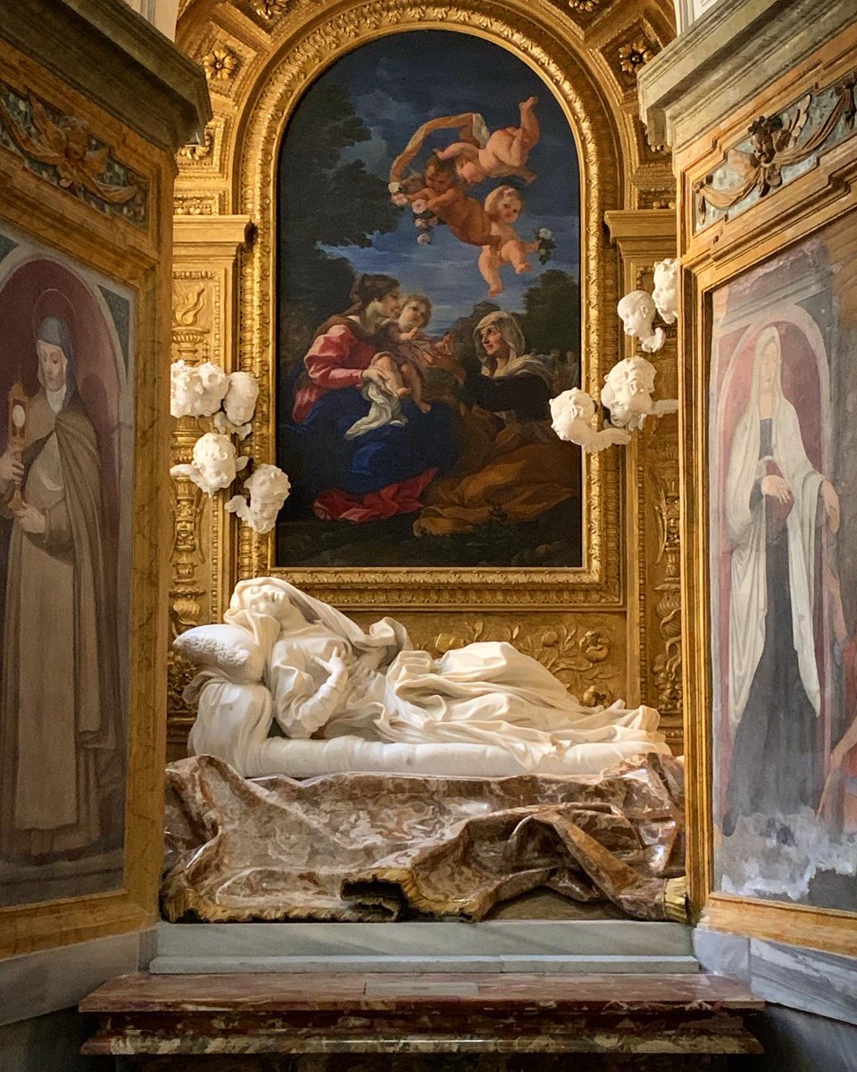 AndreaComisi's tweet photo. #CondividolaBellezza della Cappella Altieri (o Albertoni Faluzzi), nella Chiesa di S.Francesco a Ripa, a #Trastevere, #Roma. Drappeggi che dialogano: Gian Lorenzo #Bernini e Il Baciccio, scultura e pittura.

#VisitItaly
#VisitRome https://t.co/dnij3Sv0B2