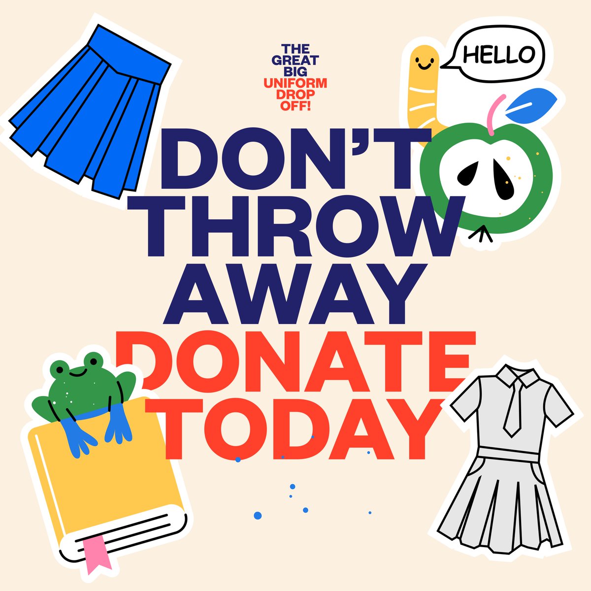 We're launching "The Great Big Uniform Drop Off" where you can donate new or nearly new school uniforms &amp; school bags you no longer need which will then be distributed to the wider community. 

All donations can be dropped off from tomorrow at The Management Centre.

#M33
